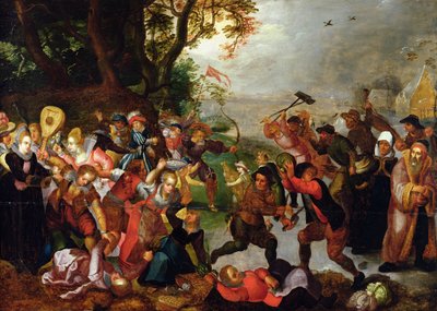 The Battle Between Winter and Summer by Flemish School